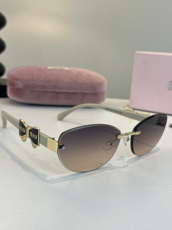 ?️Miu Miu?️ Mint Green-Frame Light Purple Sunglasses main image 4